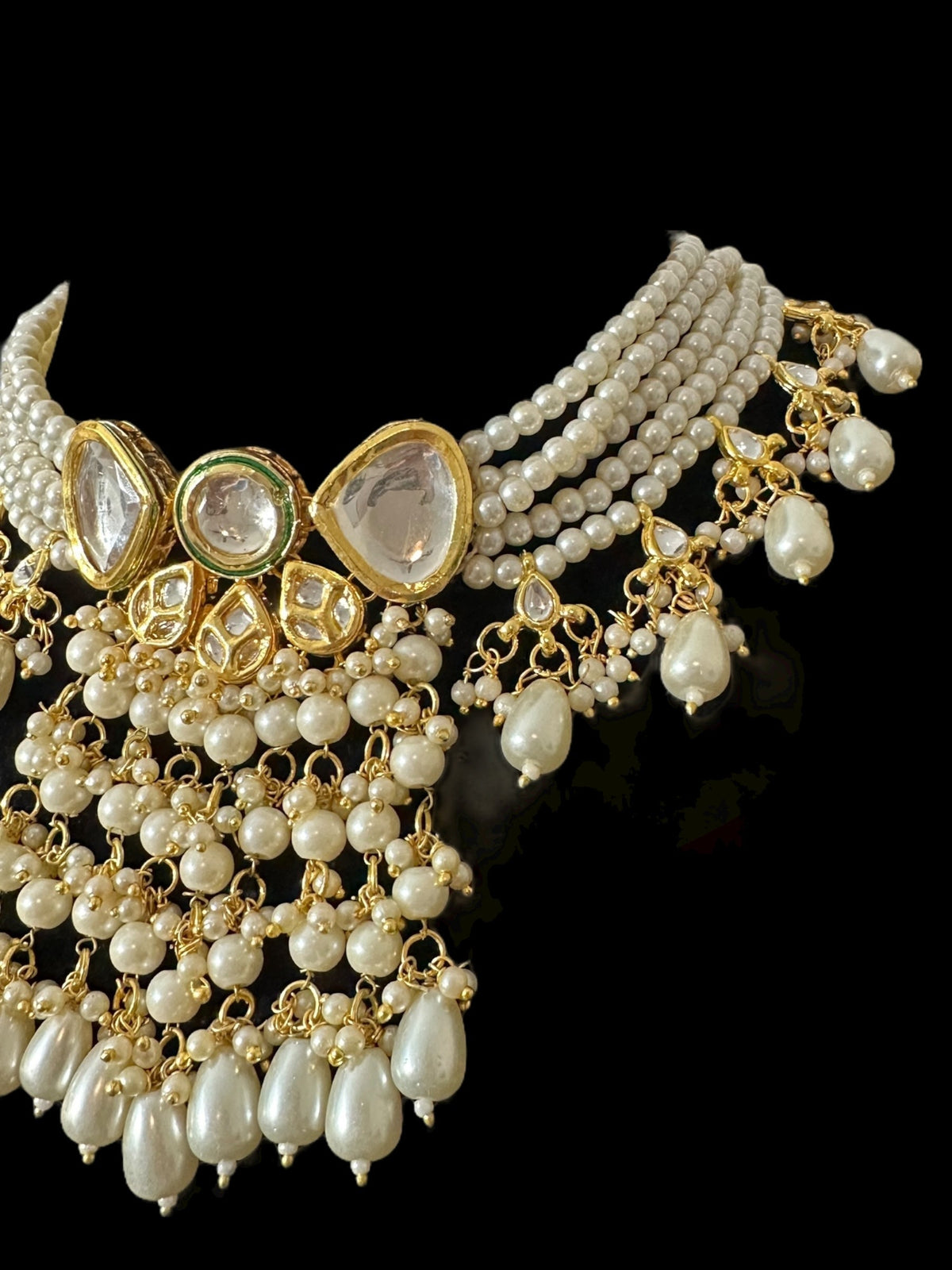 Nudar Kundan and Pearl Bridal Set