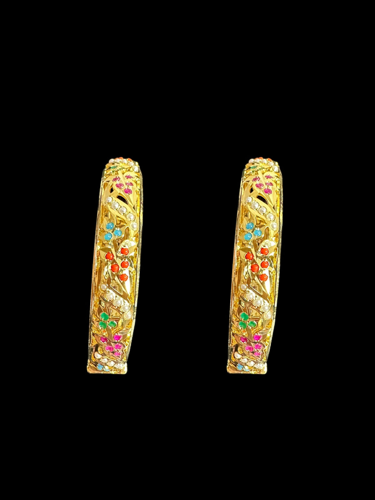 Navratan Jadau Bangles - Set