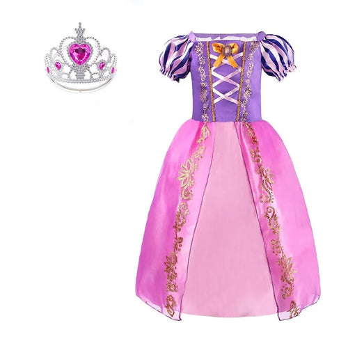 Rapunzel Dress for Girls Cinderella Belle Dress Up Fantasy Children (Halloween)