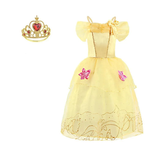 Rapunzel Dress for Girls Cinderella Belle Dress Up Fantasy Children (Halloween)