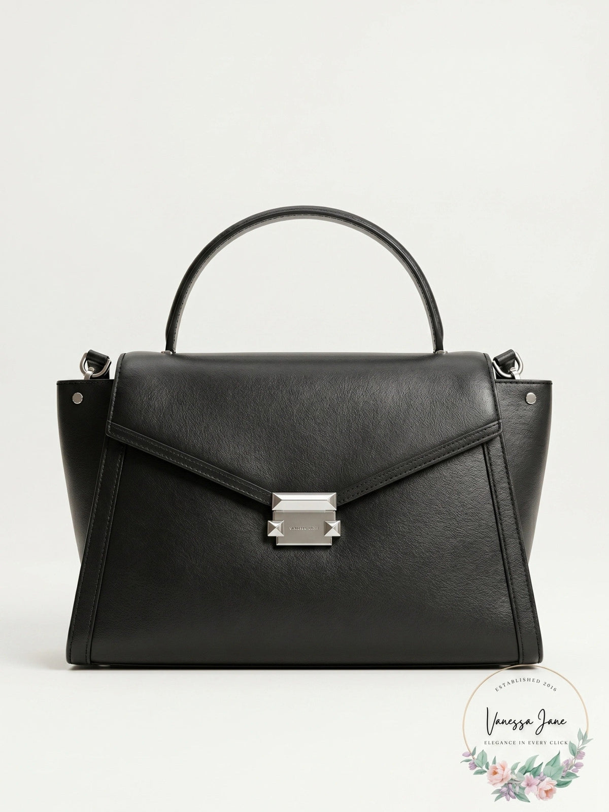 Michael Kors Whitney Large Leather Satchel - Black