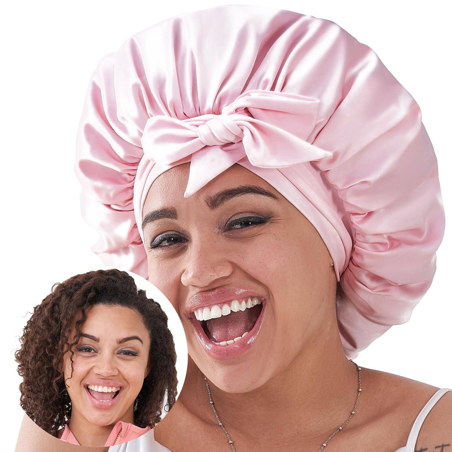 Satin Silk Sleep Bonnet for Curly & Natural Hair