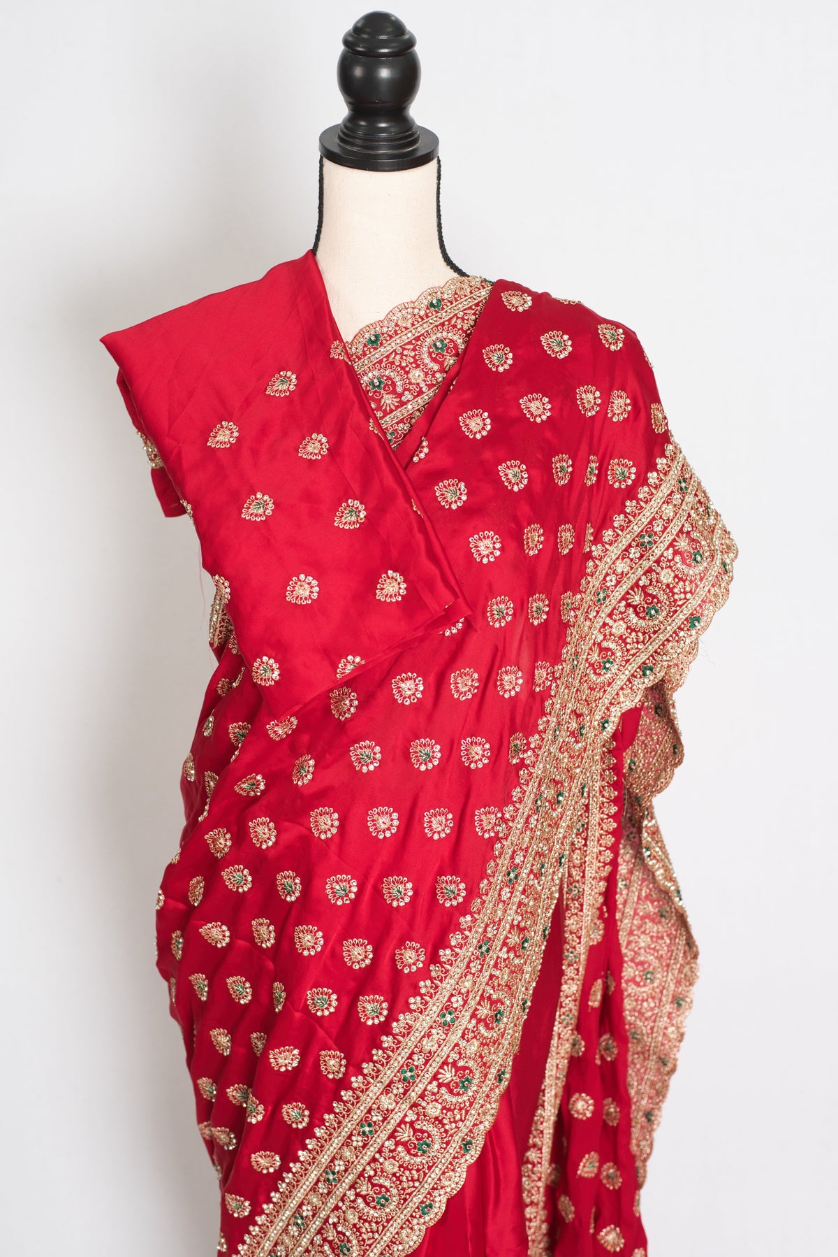Rosy Pink Satin Festive Saree