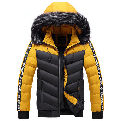 Hooded jacket men's thick warm cotton jacket