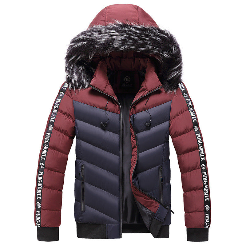 Hooded jacket men's thick warm cotton jacket