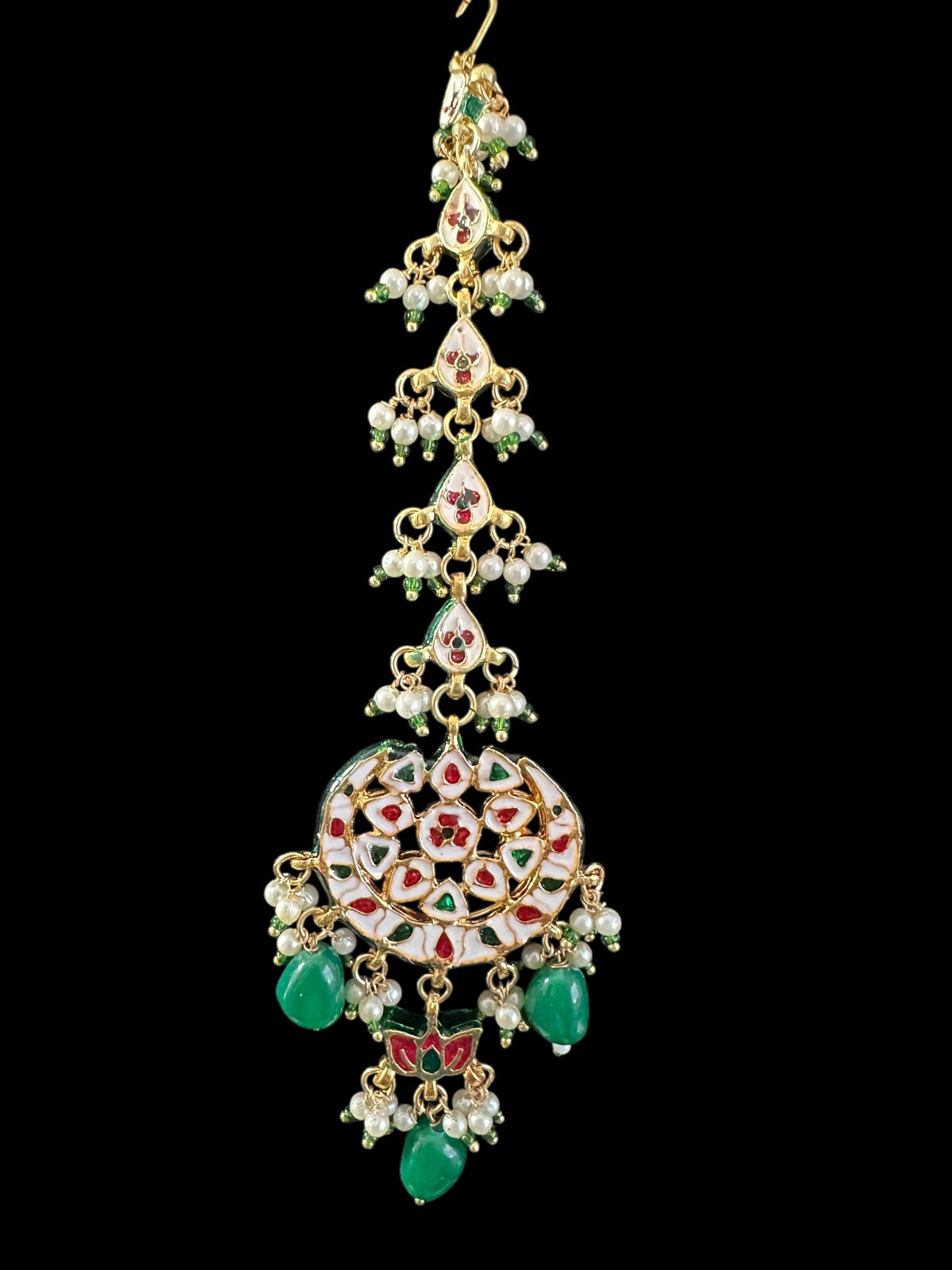 Irina Kundan Earrings and Tika Set