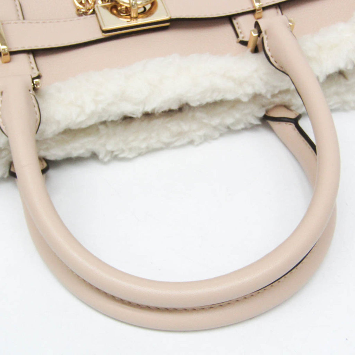 Michael Kors Hamilton Leather & Fur Satchel