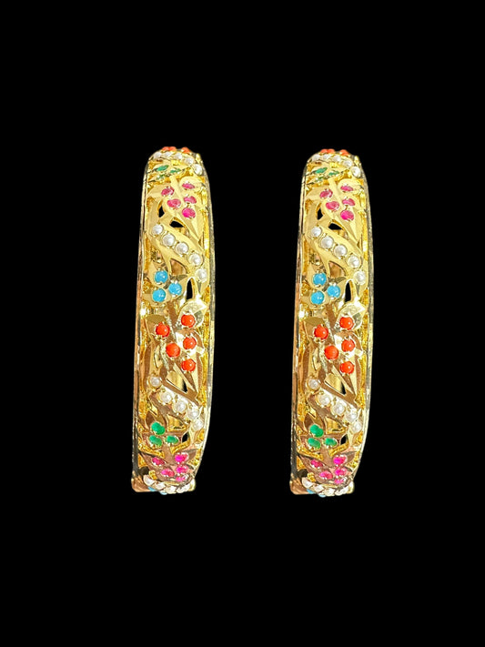 Navratan Jadau Bangles - Set