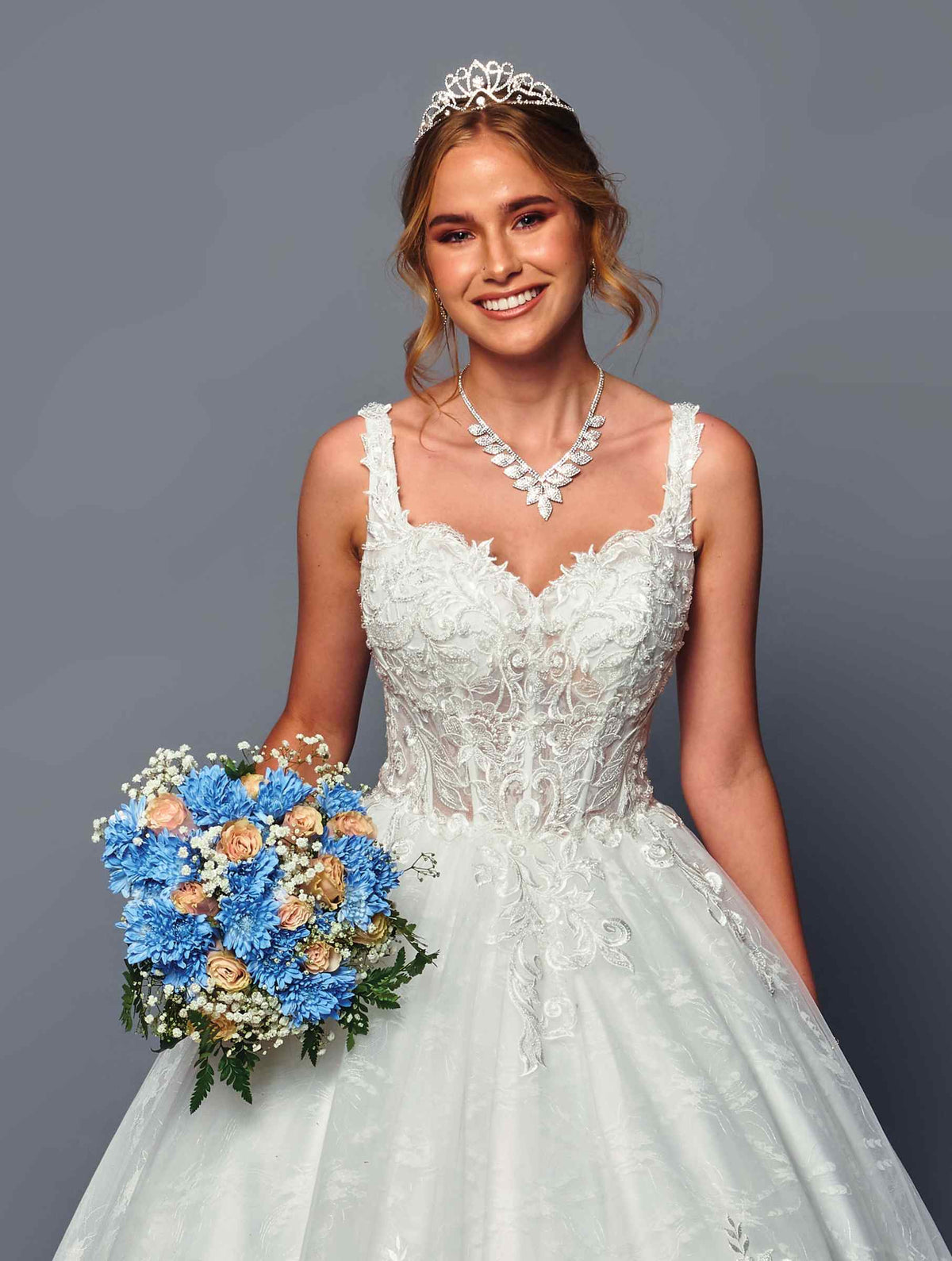 DeKlaire Bridal Wedding Dress V-Neck A-Line Ball Gown — photo 3