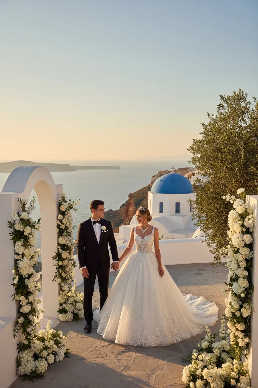 DeKlaire Bridal Wedding Dress V-Neck A-Line Ball Gown — photo 5