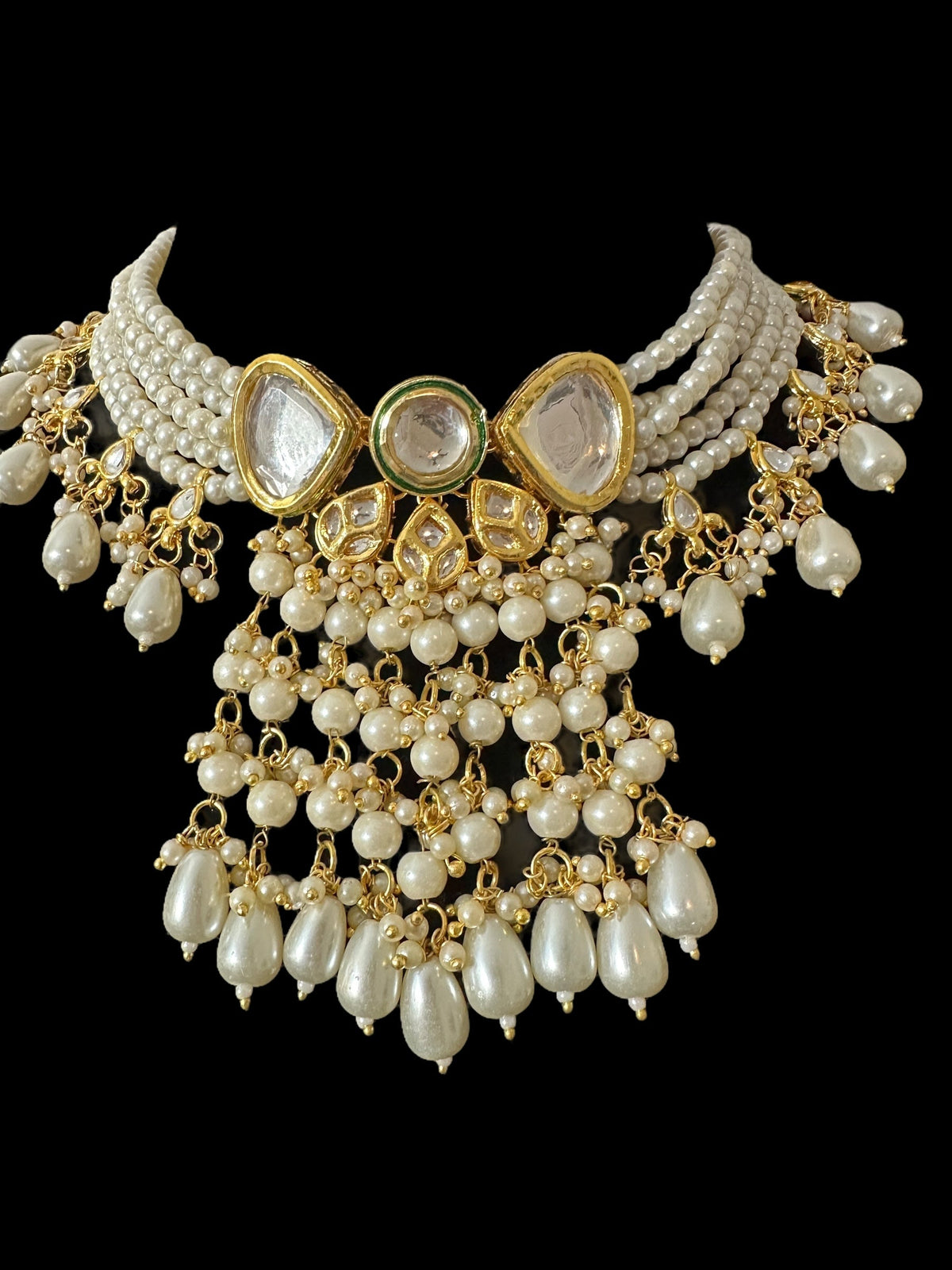 Nudar Kundan and Pearl Bridal Set