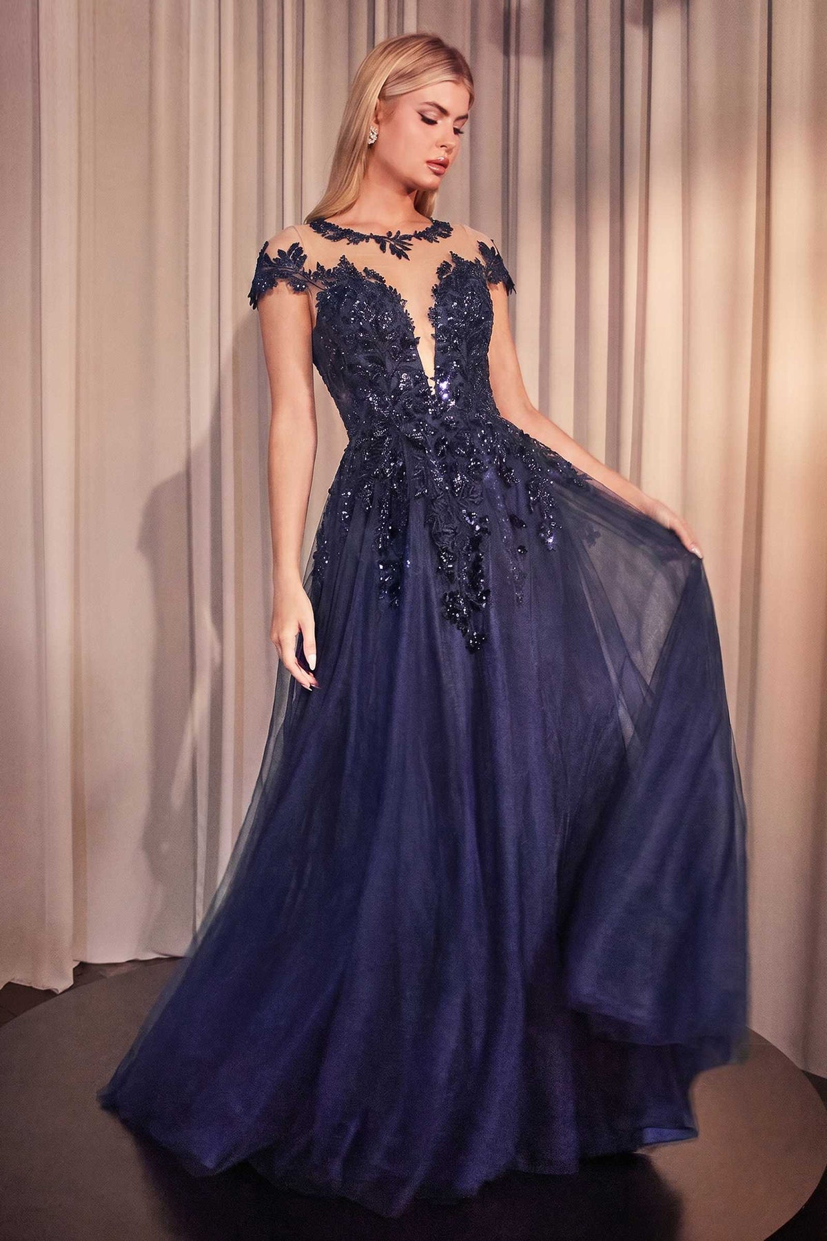 Andrea & Leo Cap Sleeve Mother of the Bride A-line Gown — photo 5