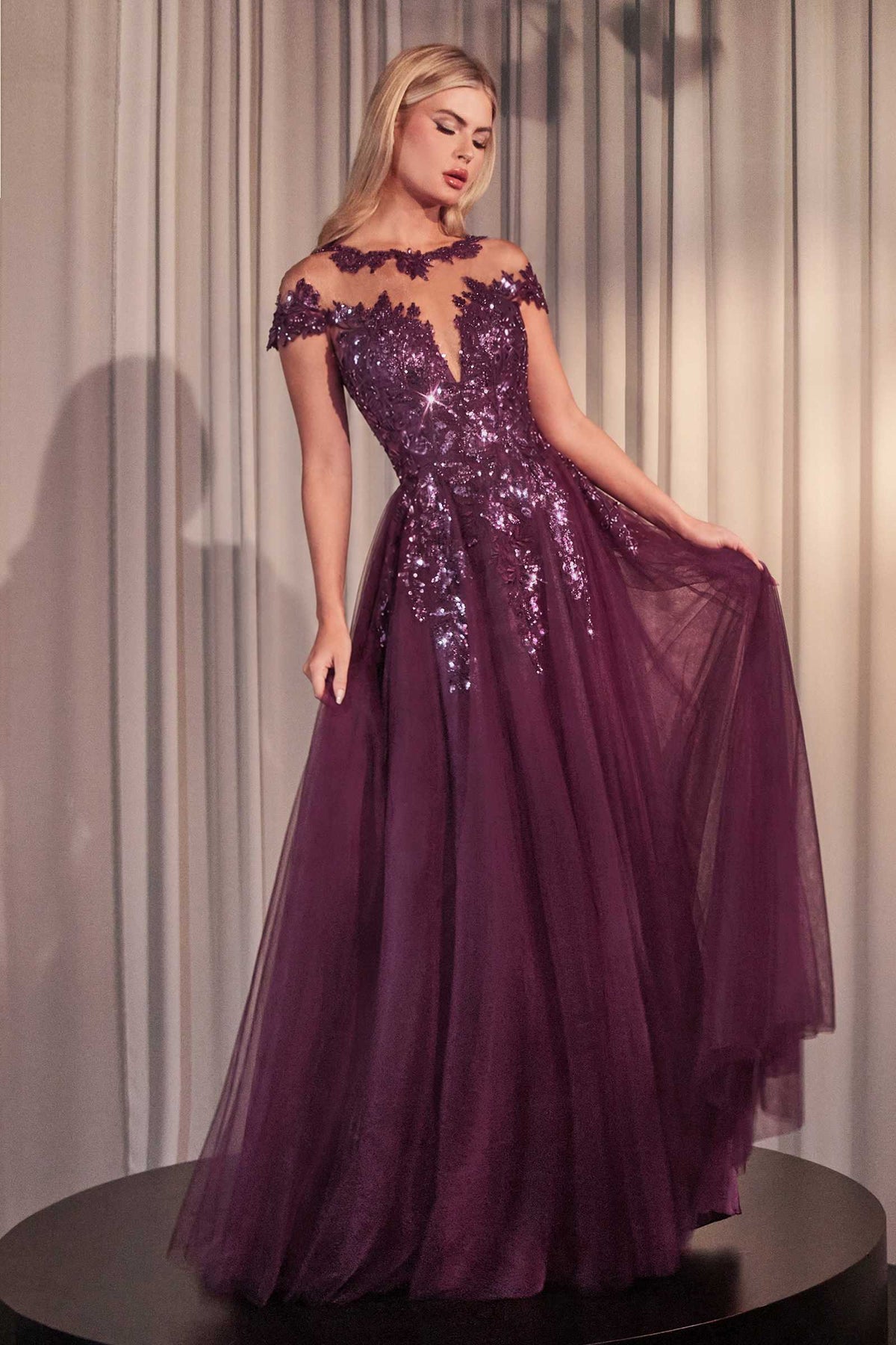 Andrea & Leo Cap Sleeve Mother of the Bride A-line Gown — photo 3