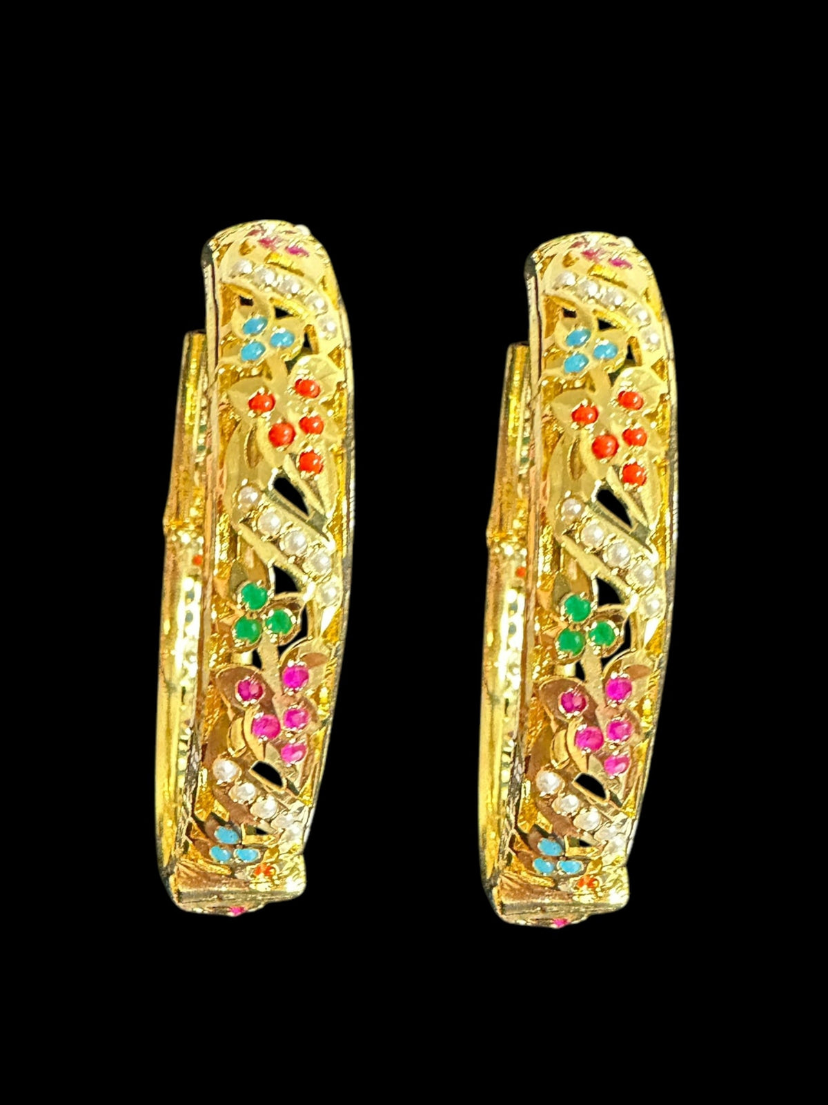 Navratan Jadau Bangles - Set