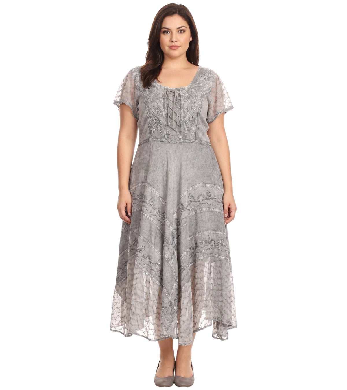 Sakkas Marigold Embroidered Fairy Dress