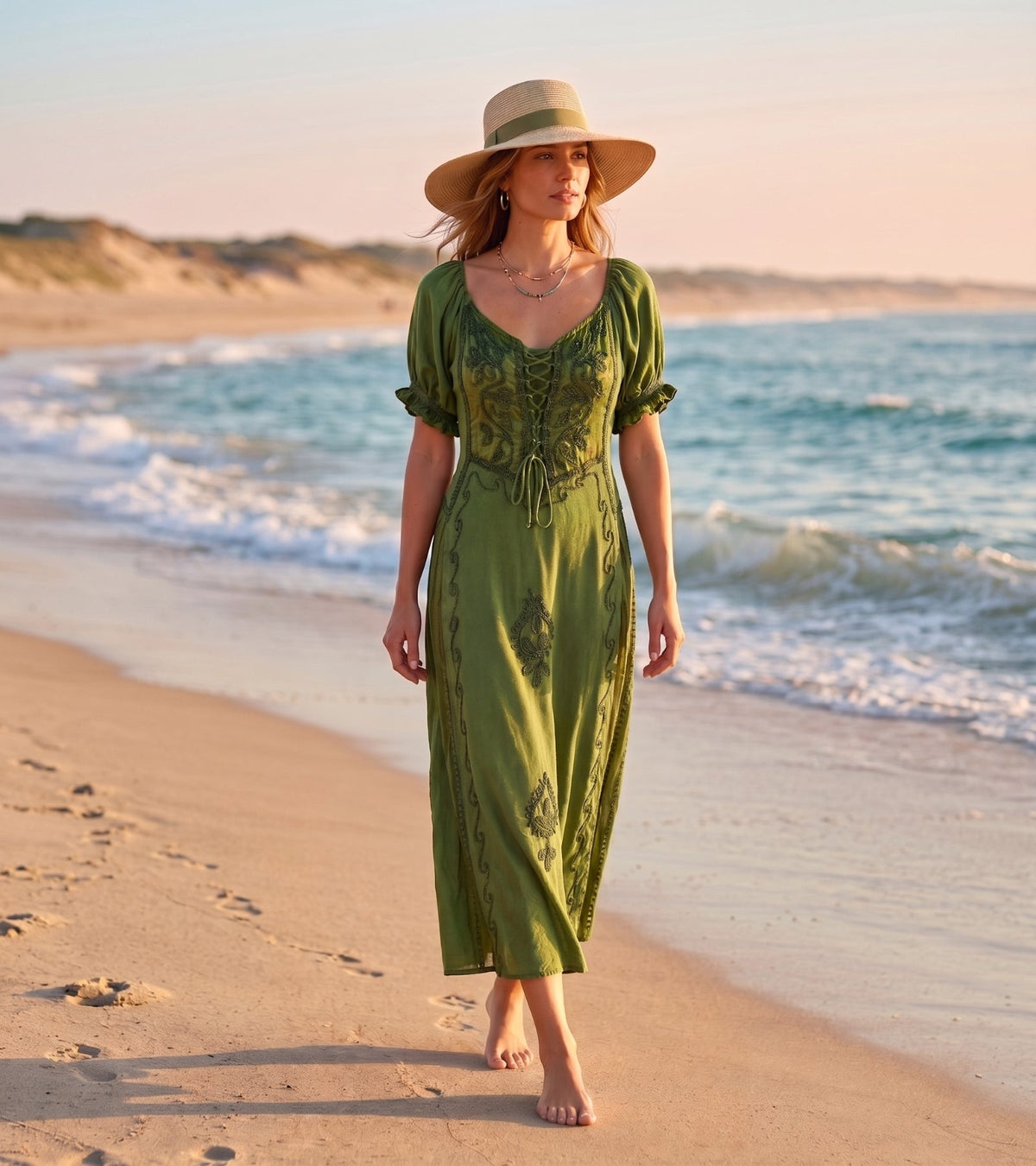Sakkas Bridget Embroidered Renaissance Dress