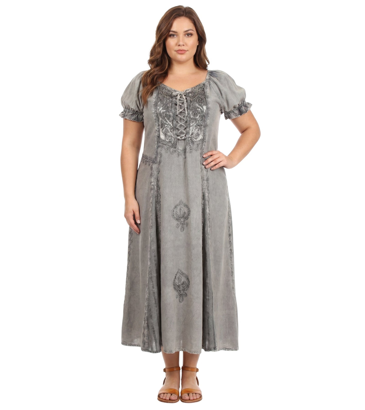 Sakkas Bridget Embroidered Renaissance Dress