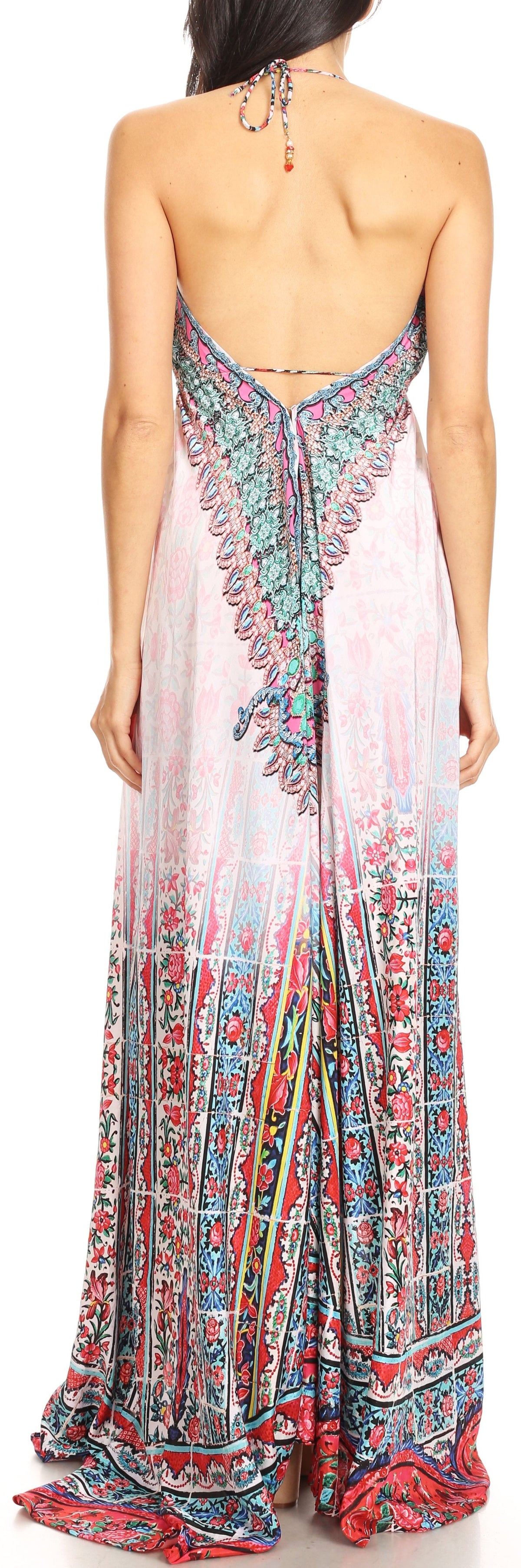 Maxi High-Low Halter Beach Dress