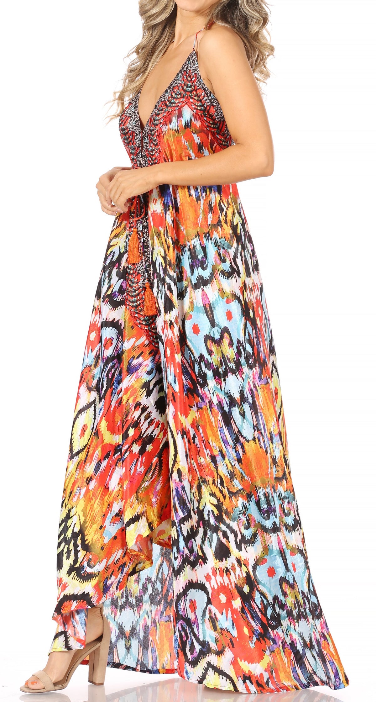 Maxi High-Low Halter Beach Dress