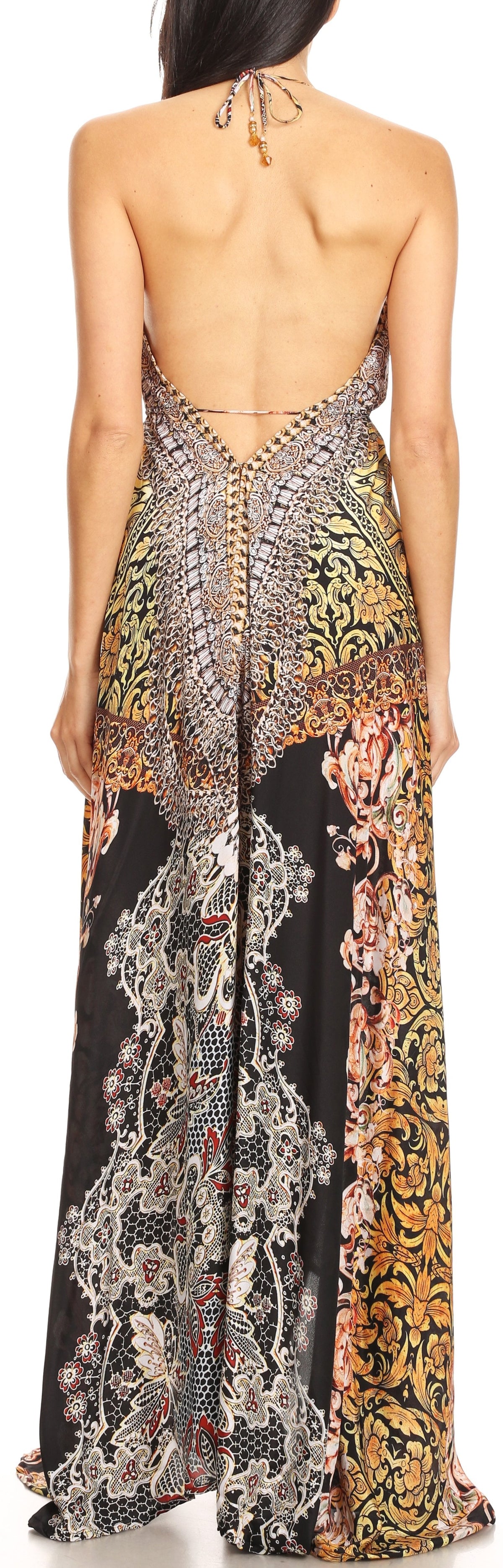 Maxi High-Low Halter Beach Dress