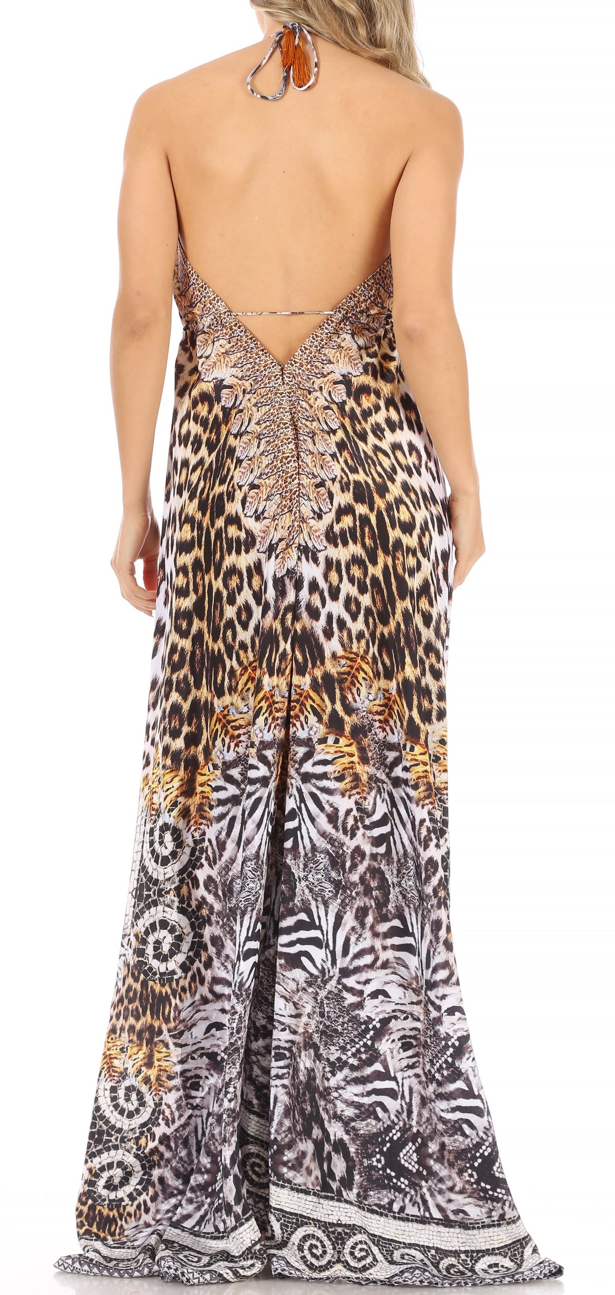 Maxi High-Low Halter Beach Dress