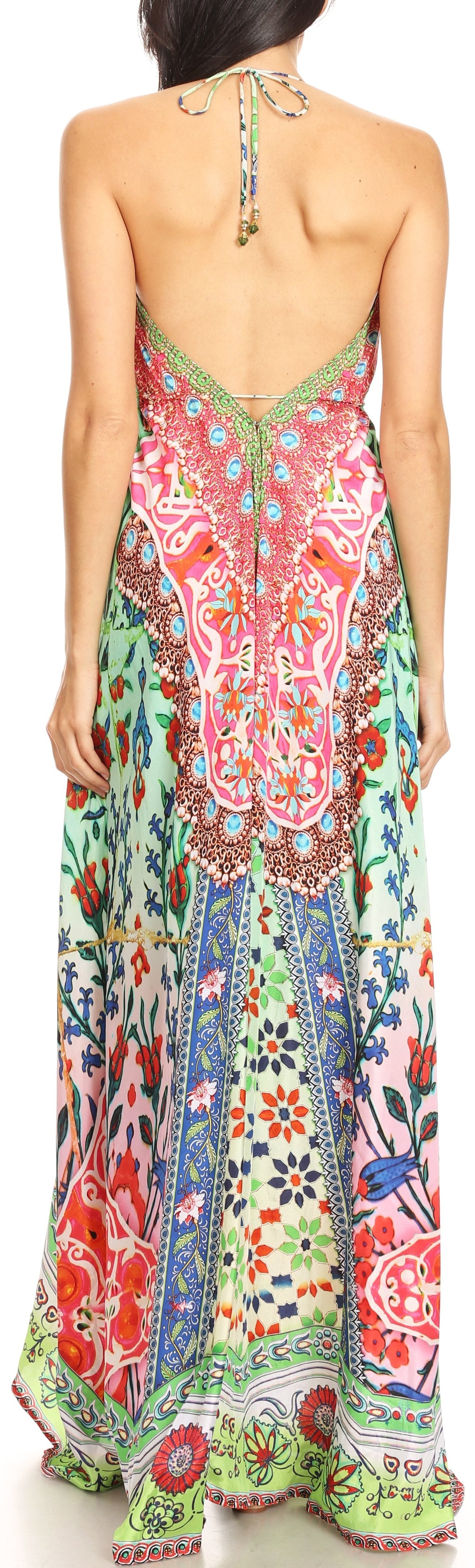 Maxi High-Low Halter Beach Dress