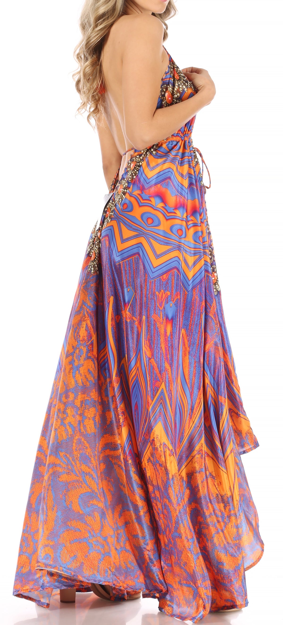 Maxi High-Low Halter Beach Dress