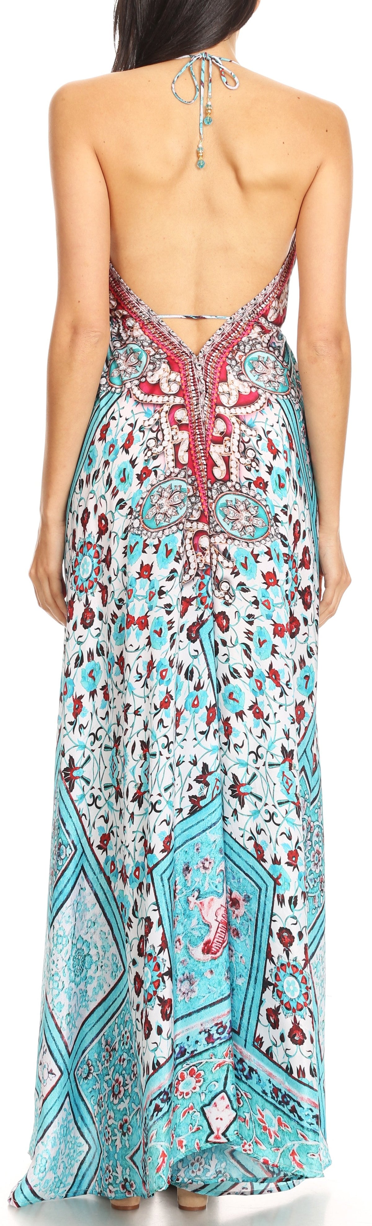 Maxi High-Low Halter Beach Dress