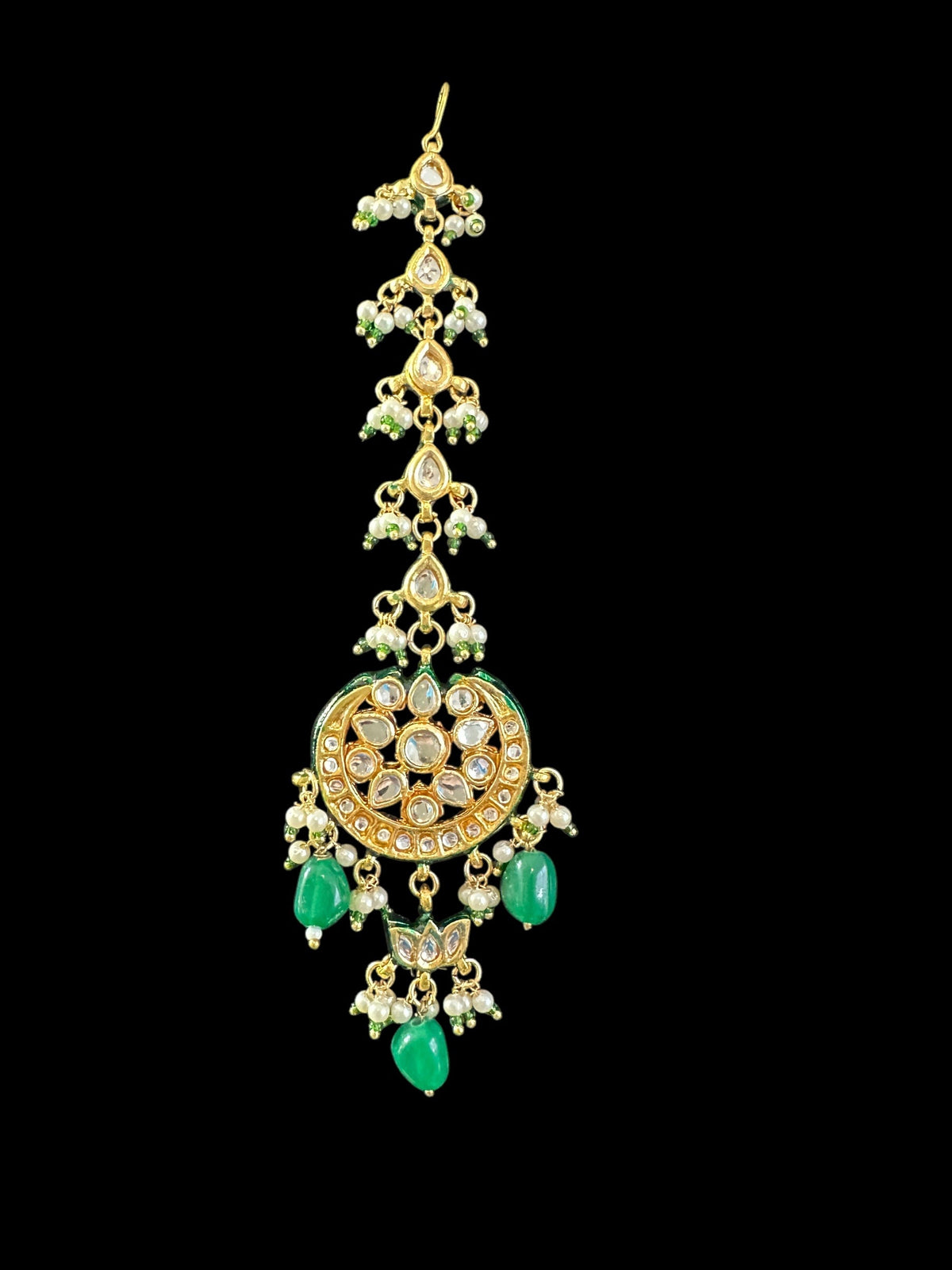 Irina Kundan Earrings and Tika Set