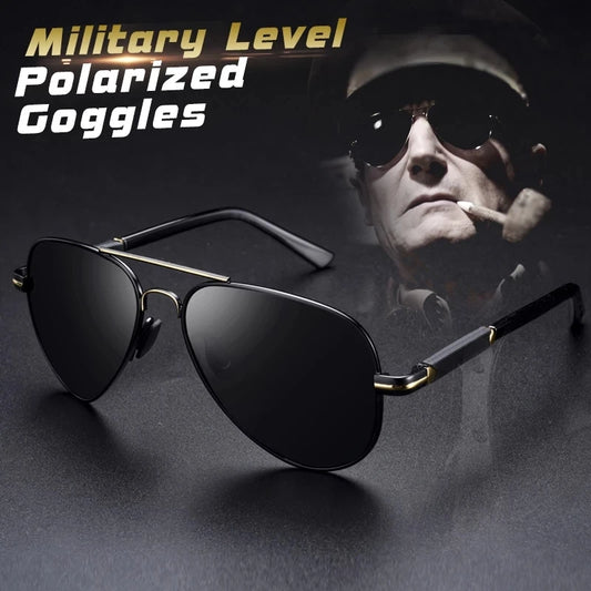 Mens Polarized Aviation Alloy Frame Photochromic Sunglasses Men Brand