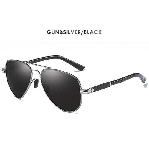 Mens Polarized Aviation Alloy Frame Photochromic Sunglasses Men Brand