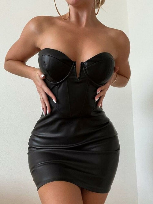 Leather Corset Dress