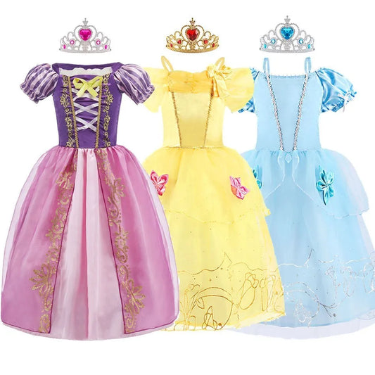 Rapunzel Dress for Girls Cinderella Belle Dress Up Fantasy Children (Halloween)