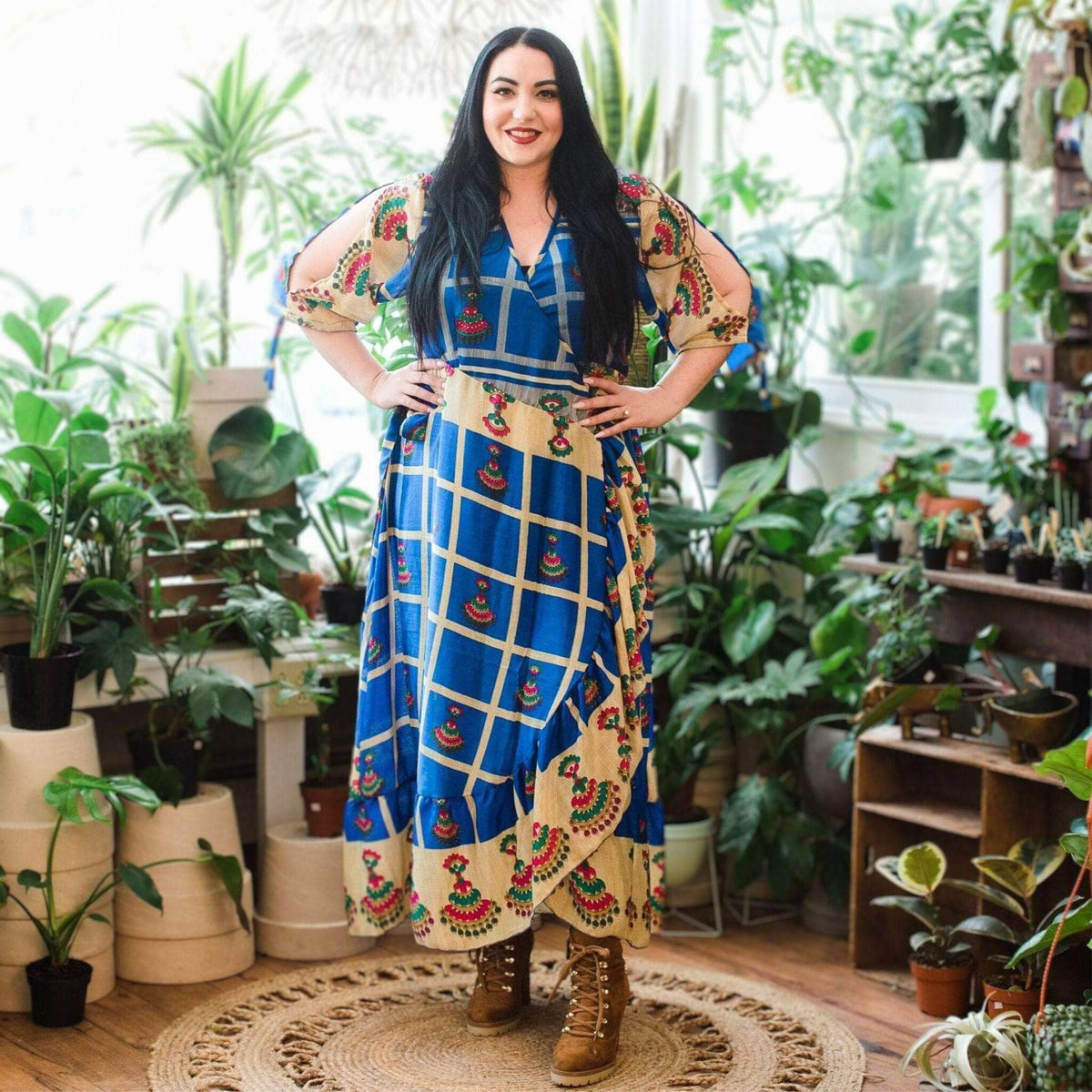 Zaria Reclaimed Sari Wrap Dress