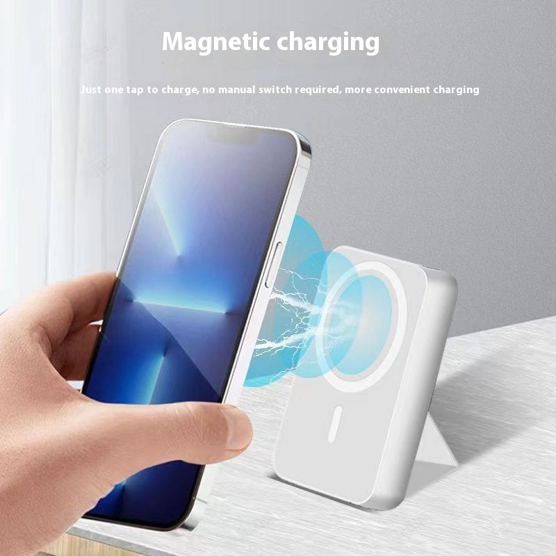 Folding Bracket Magnetic Suction Power Bank Large Capacity