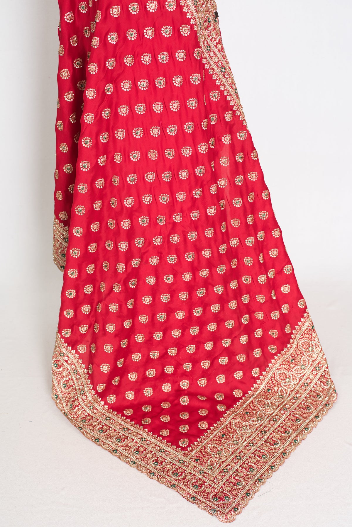 Rosy Pink Satin Festive Saree