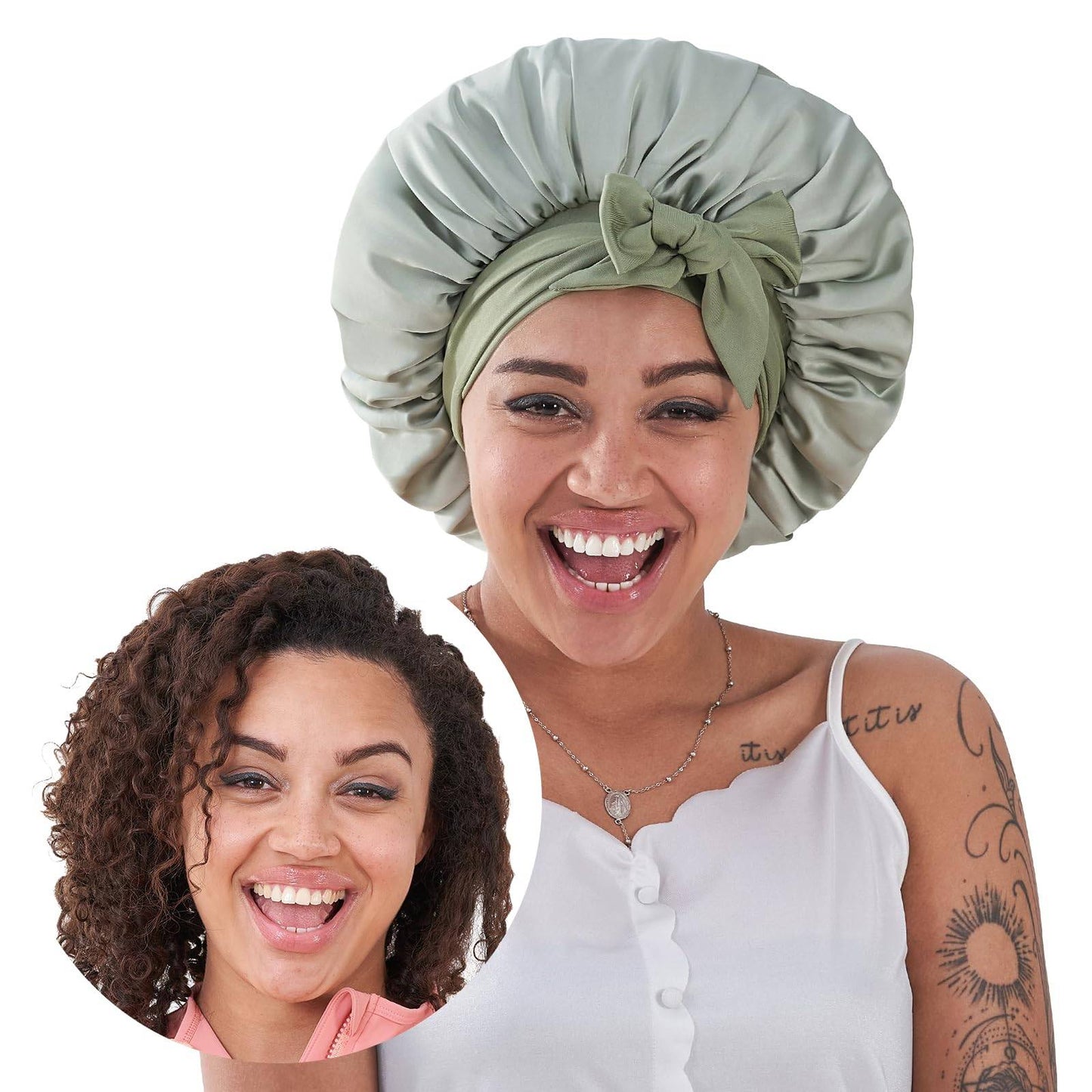 Satin Silk Sleep Bonnet for Curly & Natural Hair