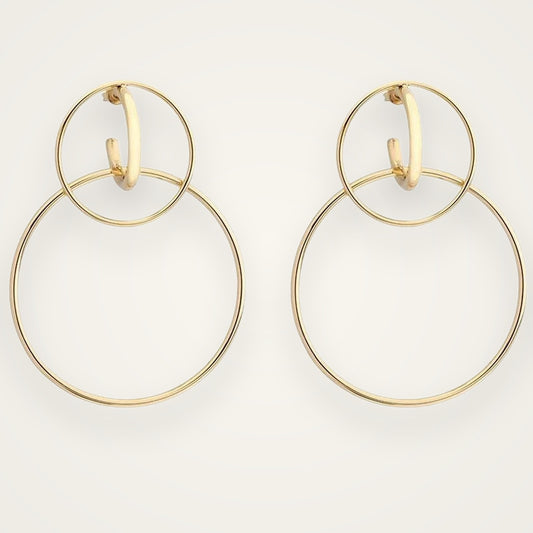 Silver Kara Double Hoop