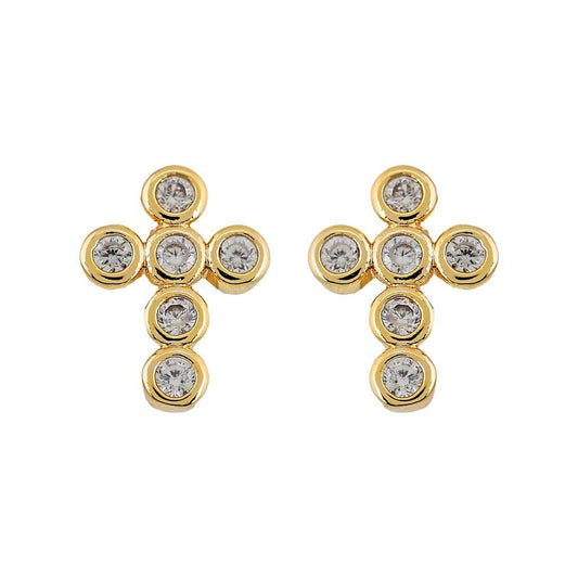 Mimi Mini Cross Earrings - Image 1