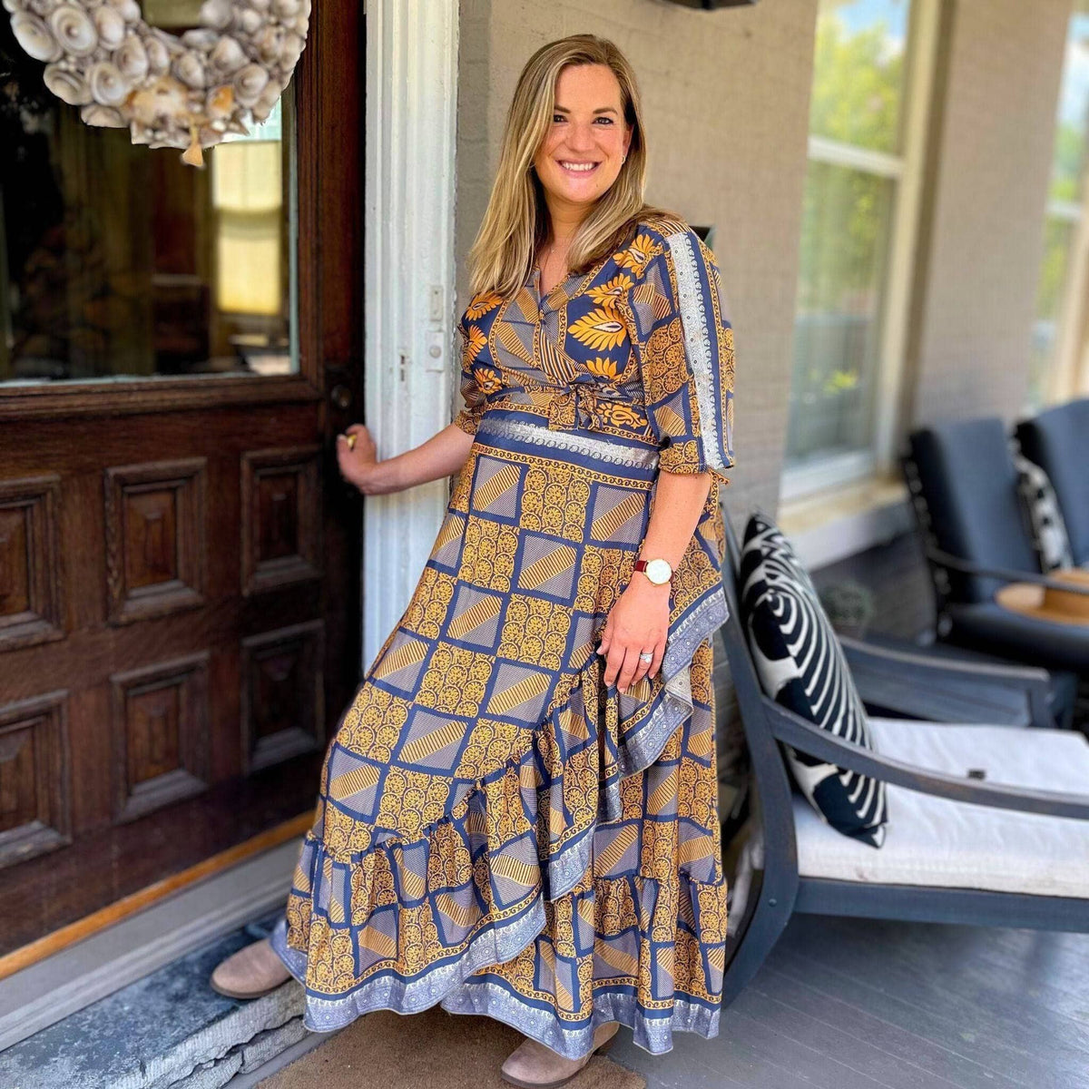 Zaria Reclaimed Sari Wrap Dress